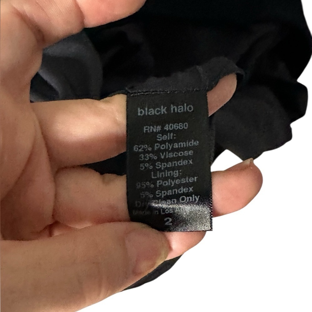 Black Halo Elegant Black Sleeveless Dress Size 2 - Picture 6 of 6